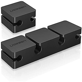 Mua Kẹp cố định dây cáp  dây tai nghe  dây mạng  dây sạc... giúp gọn không gian 3 rãnh và 1 rãnh UGREEN 70585 - Hàng chính hãng