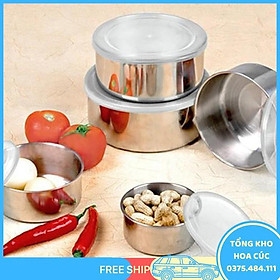 Bộ 5 Hộp Đựng Thực Phẩm Inox By9040 - Vận Chuyển Miễn Phí Toàn Quốc