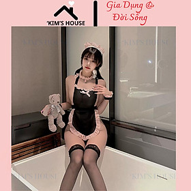 Tặng Kèm Phụ Kện - Cosplay Nữ Giúp Việc Nhà Dễ Thương Gợi Cảm, Hóa Trang Nữ Hầu Gái, Bồi Bàn , Nữ Phục Vụ Đáng Yêu C010