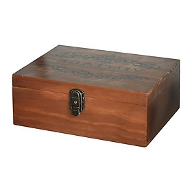 Wooden Storage Box Wood Box Jewelry Case Holder Organizer Keepsake Chest Box