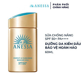 Kem Chống Nắng Anessa Perfect UV Sunscreen Skincare Milk Spf 50+ Pa++++ (60ml)