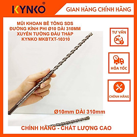 MŨI KHOAN BÊ TÔNG SDS ĐƯỜNG KÍNH PHI Ø10 DÀI 310MM XUYÊN TƯỜNG ĐẦU THẬP KYNKO MKBTXT-10310