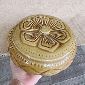 Mua ÂU( LIỄN) SỨ CÓ NẮP ĐỰNG MỠ   MUỐI   DƯA   CÀ ..PHONG CÁCH CỔ TRUYỀN XƯA