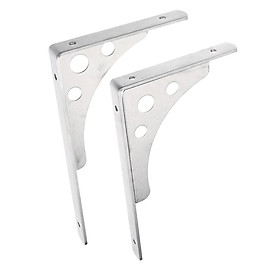 2Pieces Wall Mounted Folding Triangle Shelf Brackets High Load Wall Supports