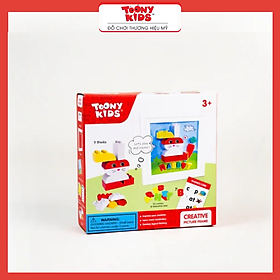 Đồ Chơi Bộ Lắp Ráp Khung Tranh Thỏ TOONYKIDS - Đồ Chơi Thông Minh Cho Bé - Creative Picture Farme TN00422 [Tặng Kèm Sticker] - Combo