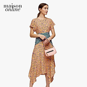 TOPSHOP - Đầm midi cổ tròn ngắn tay PETITE Mixed Floral Print Hanky Hem 26G10SMUL-560