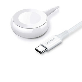 Sạc không dây dành cho đồng hồ watch từ tính cổng usb type c màu trắng 1m Ugreen 177OL60708CD Hàng chính hãng