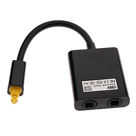 1Pcs Digital Toslink Optical Splitter Cable Adapter Fiber Cord Audio 1 to 2