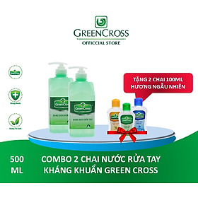 COMBO 2 CHAI 500ML NƯỚC RỬA TAY KHÁNG KHUẨN GREEN CROSS