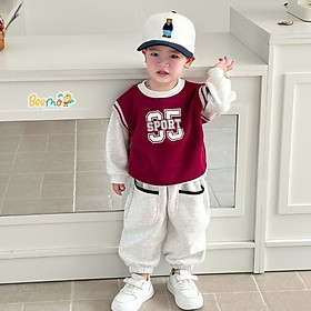 Set Áo Giả Gile Thể Thao Kèm Quần Nỉ Cho Bé Trai 1-8 Tuổi Dành Cho Bé Trai