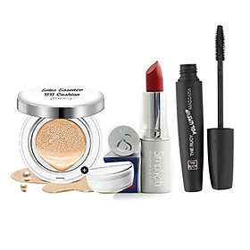 Bộ Trang Điểm The Rucy (Phấn Nước Cushion, Son Simplisity Silver #7 & Mascara)