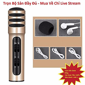 Mua Combo Mic Livestream Karaoke  Mic Thu Âm Chất Lượng Cao C7  Giá Đỡ Điện Thoại Livestream Kèm Đèn Led