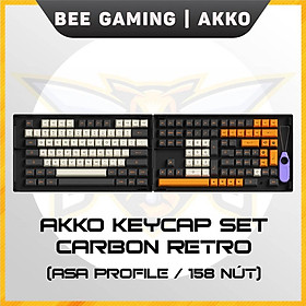 Mua Bộ keycap chính hãng AKKO - Carbon Retro (PBT DoubleShot / ASA profile / 158 nút)