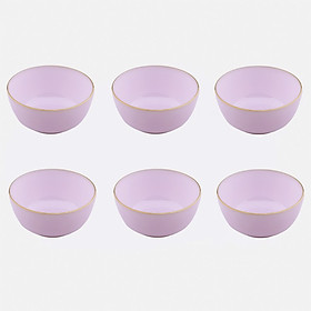 Bộ 6 bát cơm Thủy tinh ngọc màu Luxury