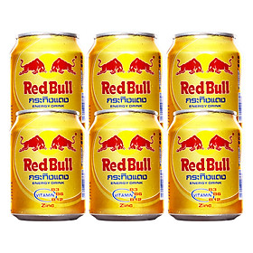 Hình ảnh Lốc 6 lon nước tăng lực RedBull Thái Kẽm 250ml