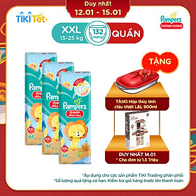 Combo 3 tã Quần Pampers Điều Hoà Gói Lớn XXL44 (15-25kg)
