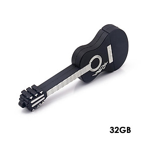 Ổ đĩa Mini Guitar flash USB 2.0 Đĩa flash 1GB 2GB 4GB 8GB 16GB 32GB Ổ đĩa bút Bộ nhớ Thẻ nhớ Flash U Disk-Màu đen-Size