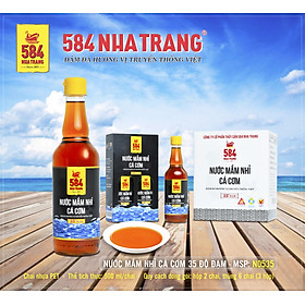 Thùng 6 Chai Nước mắm Nhỉ Cá cơm 584 Nha Trang - 35 độ đạm - Chai Nhựa 500ml