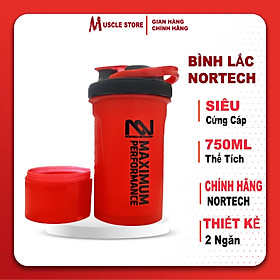 Bình Lắc Nortech Thể Thao 800ML, 2 Ngăn, Không Chứa BPA