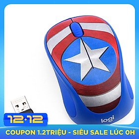 Chuột Không Dây Logitech M238 Captain America - Màu Xanh - Hàng Chính Hãng