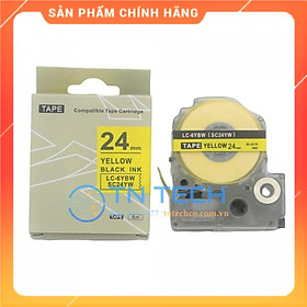 Mua Nhãn in TEPRA - EPSON LC-6YBW (SC24YW) – Chữ đen nền vàng 24MM X 8M  - Dùng cho máy in nhãn TEPRA - EPSON  Hàng nhập khẩu 