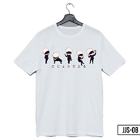 Áo thun Jujutsu Kaisen, áo phông anime Satoru Gojo tay ngắn cotton 4 chiều giá rẻ