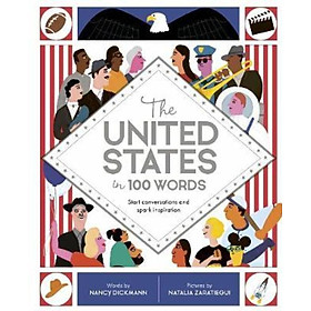 Sách - The United States in 100 Words by Nancy Dickmann (UK edition, hardcover)