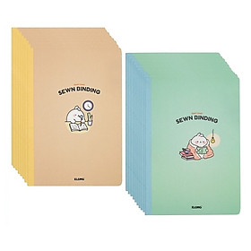 Lốc vở kẻ ngang nét đứt may dán gáy B5 Klong 801 / 802 / 803 kích thước 175 x 250mm