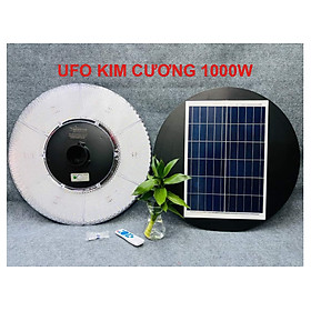 Mua Đèn năng lượng mặt trời UFO kim cương 1000W Vỏ nhựa ABS Tấm pin liền Cảm biến chuyển động  Ánh sáng trắng- 1000WUFO
