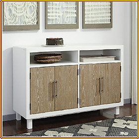 Mua Tủ 4 cánh ngăn hở Tundo màu trắng phối 137 x 48 x 86 cm