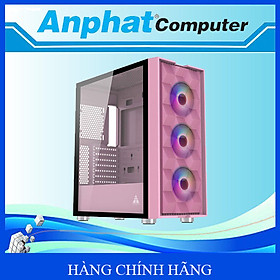 Vỏ Máy Tính Case Golden Fied MAGE-B (Hồng + 3 Fan) – Hàng Chính Hãng