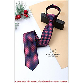 NHIỀU MẪU Cà vạt thắt sẵn Hàn Quốc bản nhỏ 6cm * 45cm - Tặng kèm hộp ( kèm ảnh minh họa)