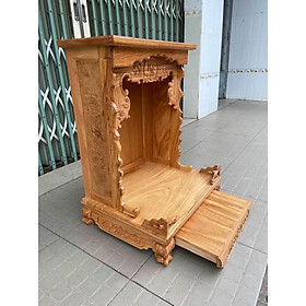 Mua bàn thờ gỗ hàng cao cấp . bàn thờ thần tài gõ đỏ 60 x 81cm
