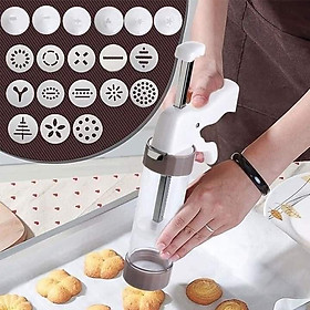 Dụng cụ nhấn - Tạo Hình Bánh Quy 19 món, Khuôn Bánh Qui, Cookie Press, Đầu Bắt Bánh Kem