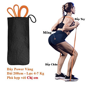 Dây kháng lực tập gym cao su tự nhiên, mức lực kéo phân theo từng màu, tiện lợi mang theo bất cứ đâu, Dây kháng lực Power Band đa năng, hỗ trợ luyện tập thể dục, tiện lợi tại nhà, văn phòng - Chính hãng dododios