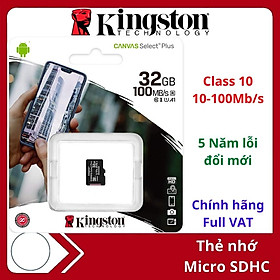 Mua Thẻ nhớ MicroSD Kingston 32Gb/64Gb/128Gb cho điện thoại  máy tính  camera- Hàng chính hãng