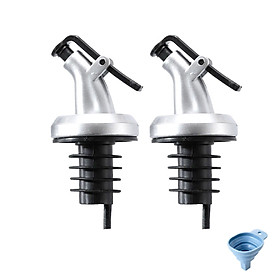 Mua Sét 2 Nắp Đậy Nút Chai Có Vòi Rót Cho Chai Lọ Đựng Nước Mắm  Xì Dầu  Dầu Ăn  Nước Tương  Gia Vị TIện Dụng - Tặng Kèm Phễu Rót Silicon