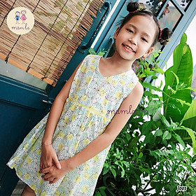 Đầm sát nách cut out lưng quả dứa vàng | 2Y-7Y