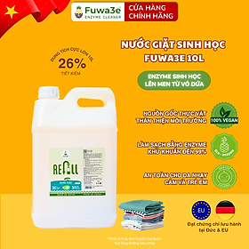 [Can 10L] Nước giặt xả hữu cơ enzyme sinh học dứa Fuwa3e 10L - giạt đồ nhỏ, đò trẻ em