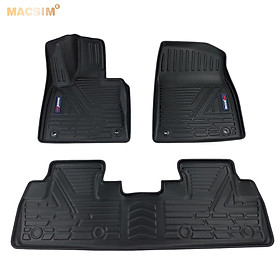 Thảm lót sàn xe ô tô Lexus RX 2015- đến nay Nhãn hiệu Macsim chất liệu nhựa TPE đúc khuôn cao cấp - màu đen 2 hàng ghế