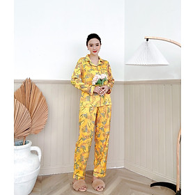Đồ Bộ Pyjama, Đồ mặc nhà nữ Lụa Pháp cao cấp, mềm mịn, thoáng mát - HW1004 - RELAX
