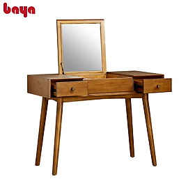 Mua Bàn Trang Điểm Kèm Gương BAYA CHESTER Chất Liệu Gỗ Thông Bền Chắc Thiết Kế Nhiều Ngăn Kéo Để Đồ Tiện Dụng 5344