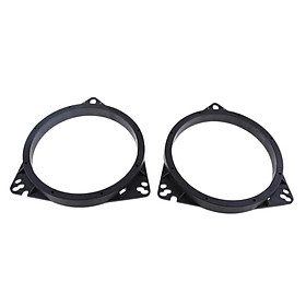 2Pieces 6.5 Inch Black Plastic Speaker Adapter Bracket Ring for  Nissan / Toyota / Ford / BYD F3