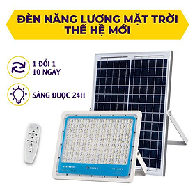Mua Đèn LED năng lượng mặt trời chống lóa  đèn chống nước tuyệt đối IP67 có kèm điều khiển từ xa