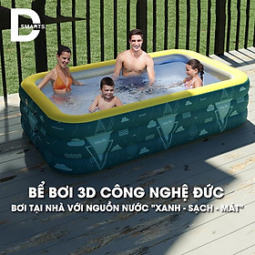 Mua Bể Bơi Cho Bé Công Nghệ Cao | Phao 3D Cỡ Lớn Tại Nhà Với Nguồn Nước Xanh Sạch Mát