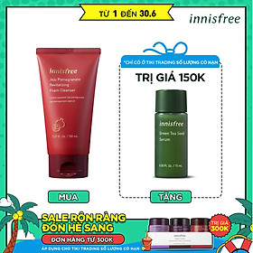 Sữa Rửa Mặt Ngăn Ngừa Lão Hóa Da Innisfree Jeju Pomegranate Revitalizing Foam Cleanser (150ml)