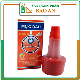 Mực Dấu Cửu Long (30ml) Không Phai Màu Khi Gặp Nước Mực Bám Chắc Trên Văn Bản Sau Khi Đóng Sử Dụng Tốt Cho Dấu Đồng, Dấu Cao Su