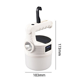 Mua Đèn sạc pin câm tay  led cob 2 chế độ siêu sáng có sac năng lượng mặt trời - đèn pin siêu sáng - đèn pin mini - den pin cam tay - đèn bão - đèn cắm trại dã ngoại - quạt đa năng