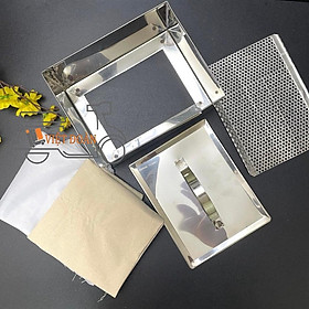 Mua Khuôn làm ĐẬU PHỤ (đậu hủ  đậu khuôn) TÀU HỦ - Chất liệu INOX 304 cao câp- SIZE LỚN