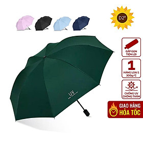 Mua Ô UV che mưa nắng gấp gọn phủ lớp chống tia UV cao cấp  dù cầm tay 2 lớp dày dặn chống thấm mau khô - Tặng túi đựng ô